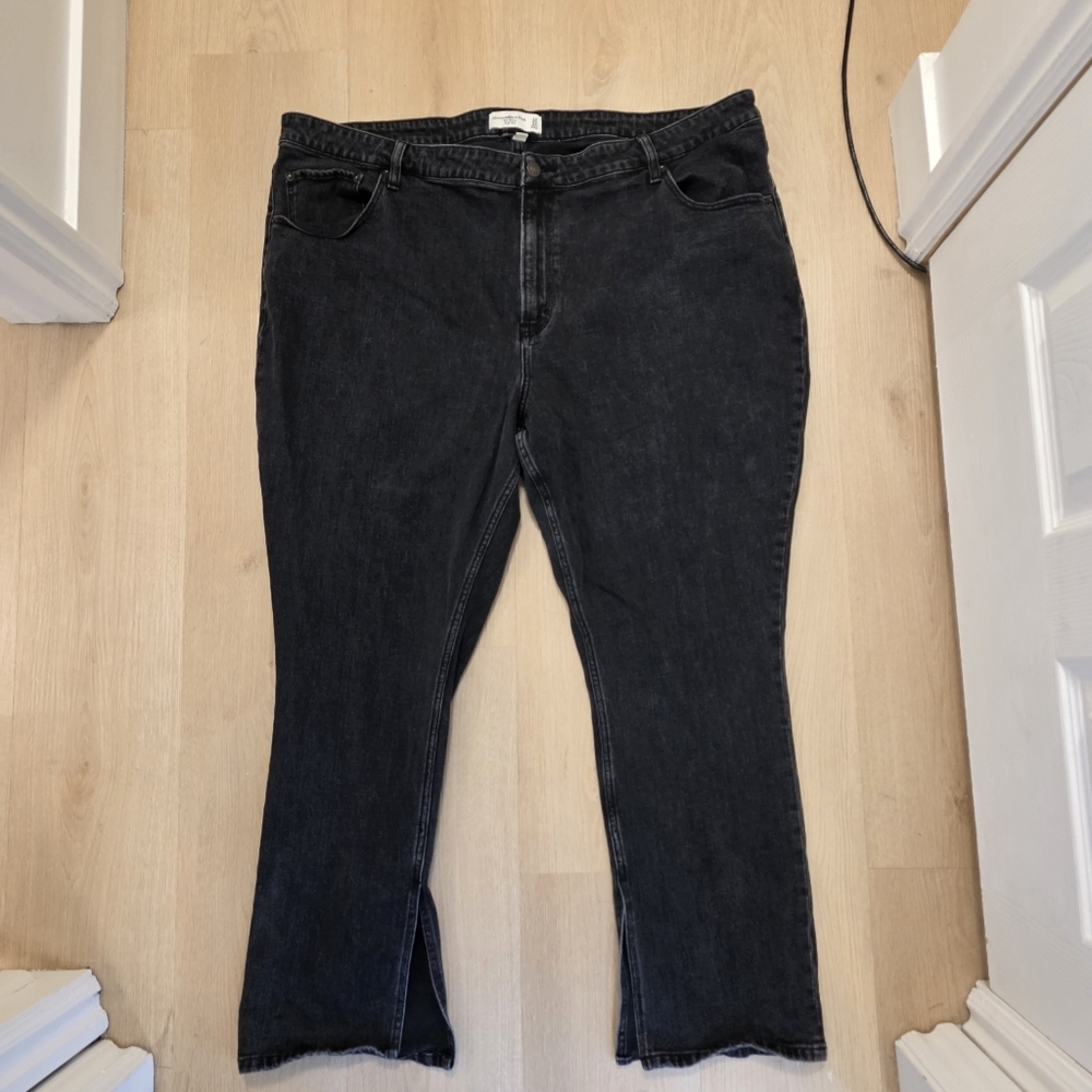 Abercrombie & Fitch Black Skinny High Rise Curve Love Jeans Size 22 Short